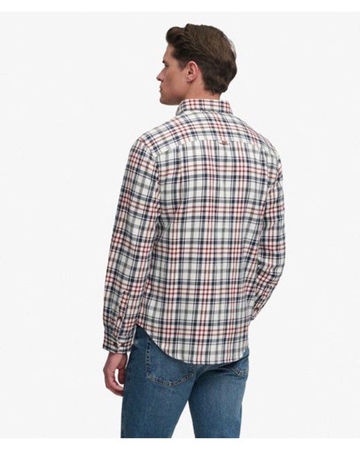 Superdry Gray Long Sleeve Cotton Lumberjack Shirt for men