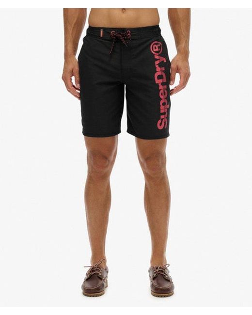 Homme Short De Bain Classique Taille Superdry pour homme en coloris White