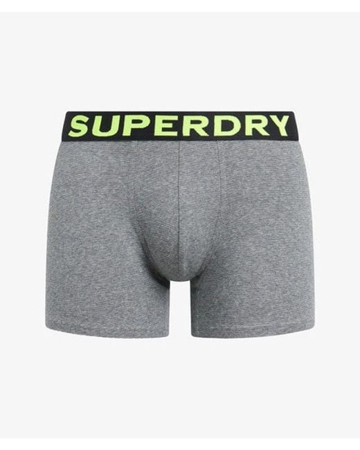Superdry White & Co Classic Logo Print Cotton Boxer Triple Pack for men