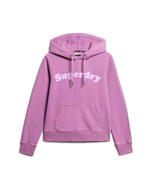 Superdry Purple & Co Cooper Tonal Logo Hoodie