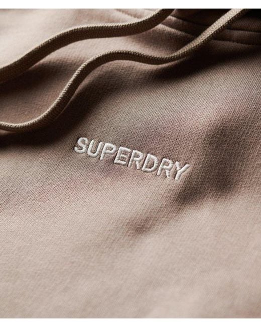 Superdry Natural & Co Micro Logo Graphic Loose Hoodie for men