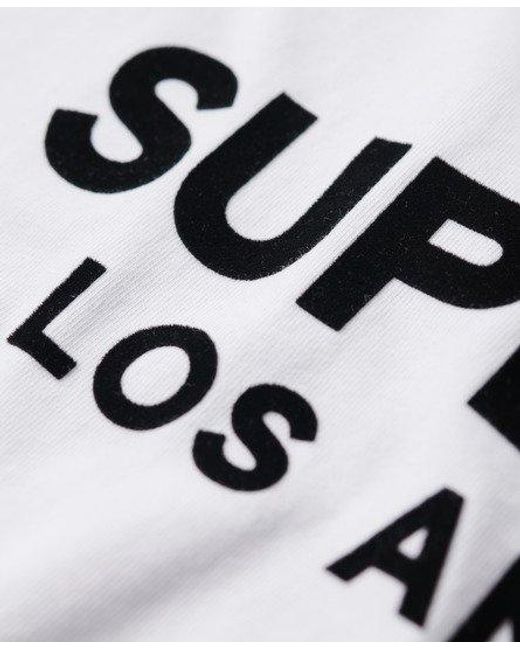 Superdry Luxe Sport T-shirt Met Losse Pasvorm in het White voor heren