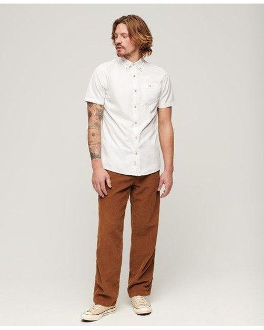 Superdry The Merchant Store - Overhemd Met Korte Mouwen in het White voor heren