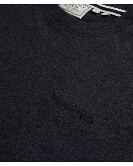 Superdry Gray & Co Essential Company Logo Embroidered T-shirt for men