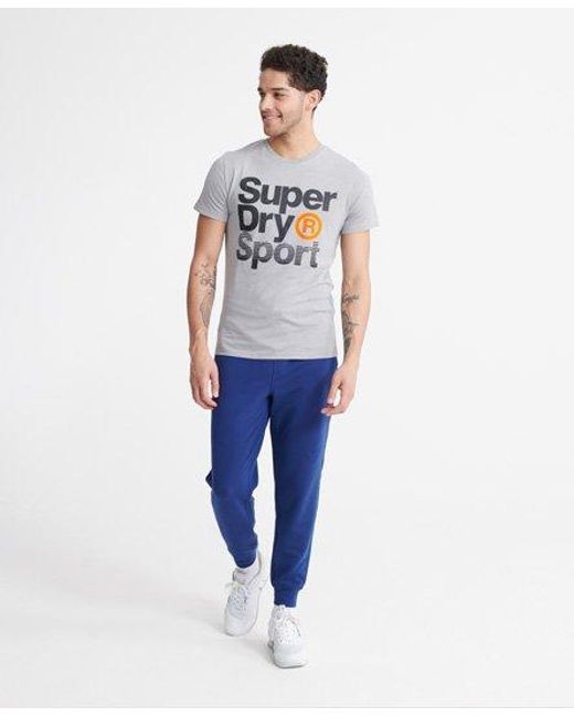 Superdry White Core Sport Graphic T-Shirt Marl for men