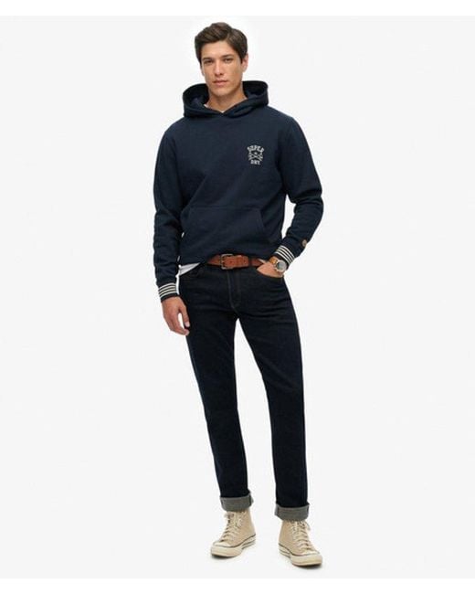 Superdry Blue & Co Athletic Club Hoodie for men