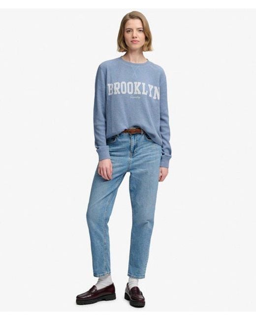 Superdry Blue & Co Athletic Essential Graphic Long Sleeve Top