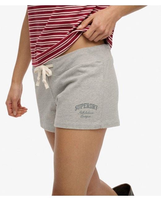 Superdry Gray & Co Athletic Essentials Jersey Script Shorts