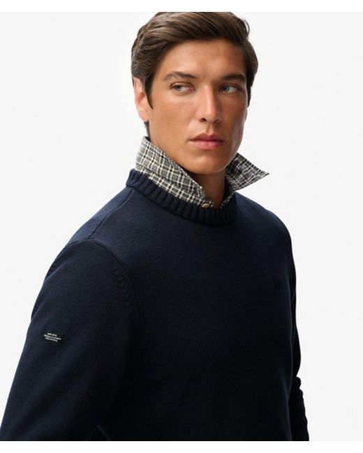 Superdry Blue & Co Preppy Cotton Jumper for men