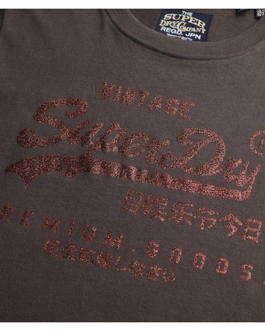 Superdry Gray & Co Embellished Vintage Logo Relaxed T-shirt
