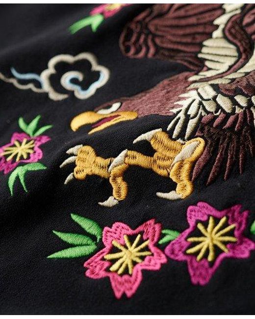 Superdry Black Suika Embroidered Loose Sweatshirt