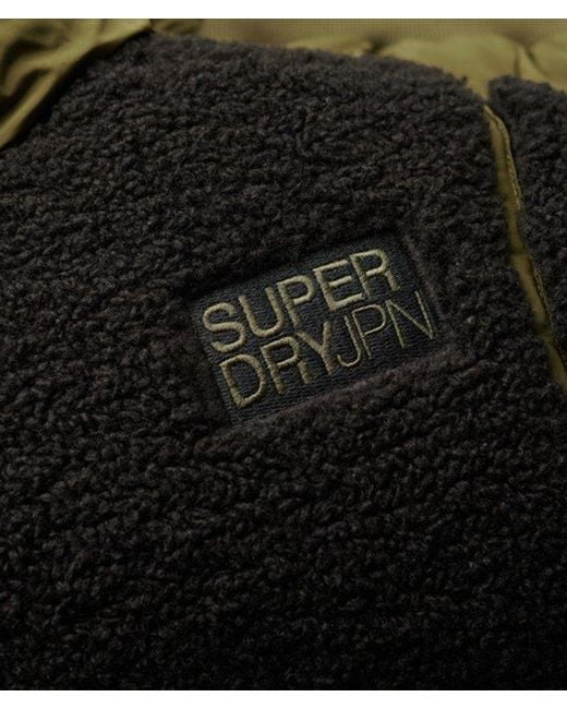 Superdry Green Ladies Everest Slim Fit Colourblock Bomber Hybrid Jacket