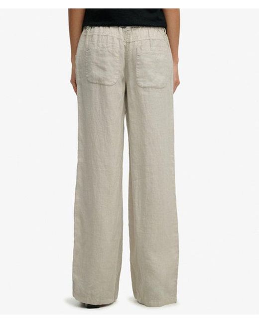 Superdry Natural & Co Linen Low Rise Pants