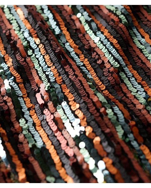 Robe t-shirt courte à sequins Superdry en coloris Metallic