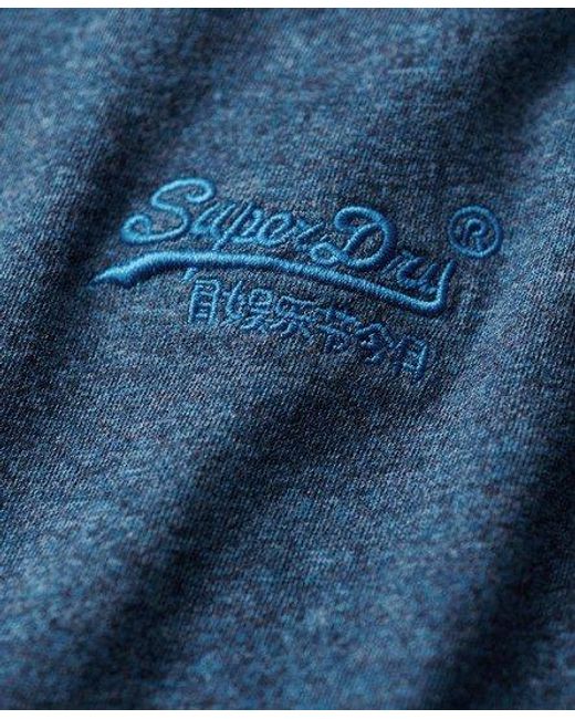 Superdry Blue Organic Cotton Essential Logo Tank Top for men