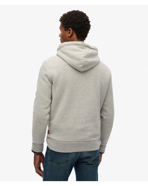 Superdry Gray Stacked Hoodie for men