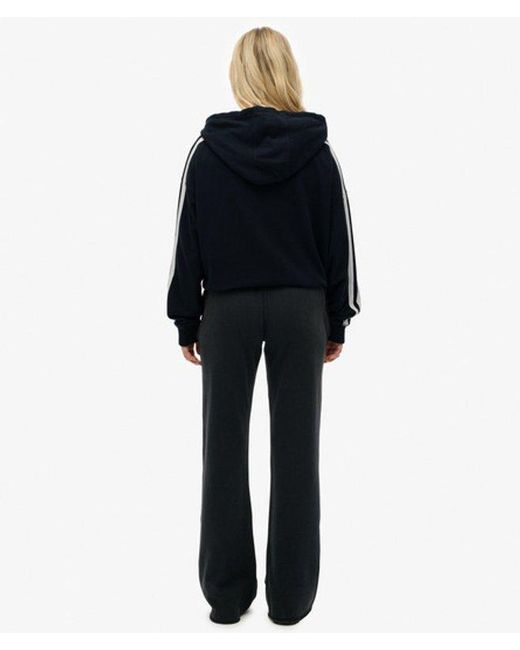 Superdry Black & Co Athletic Embroidered Flare joggers