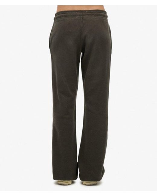 Superdry Athletic Essentials joggingbroek Met Lage Taille En Wijde Pijpen in het Gray