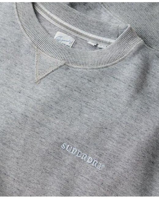 Superdry Gray Essential Logo Overdyed Sweatshirt