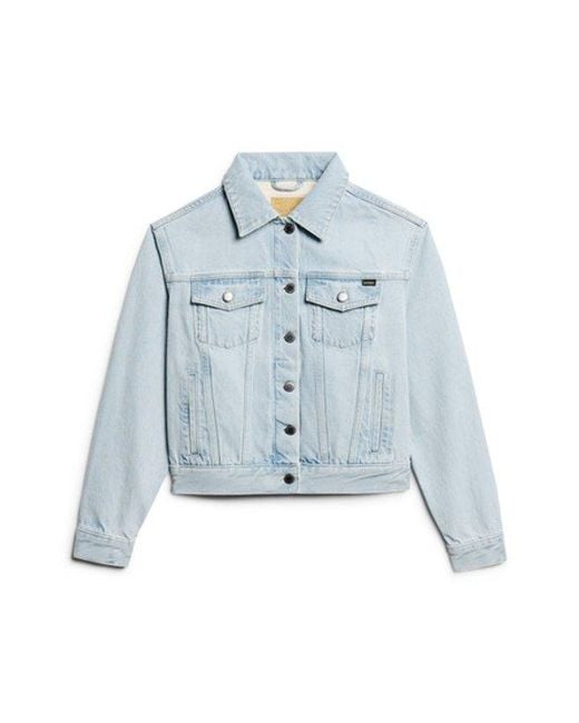 Superdry Gray & Co Embroidered Denim Trucker Jacket