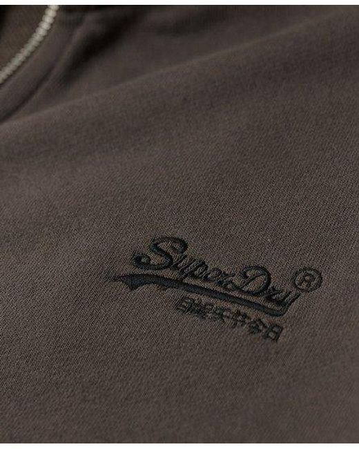 Veste de survêtement zippée à logo essential Superdry pour homme en coloris Gray