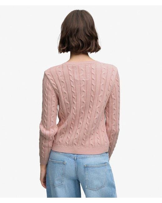 Superdry Blue & Co Essentials Cable Knit Jumper