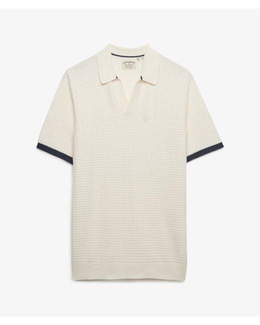 Superdry Natural & Co Johnny Collar Knitted Polo Shirt for men