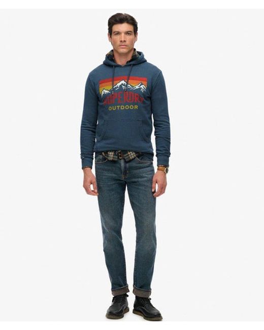 Superdry Blue & Co Mountain Relaxed Hoodie for men