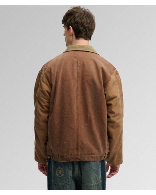 Superdry Brown & Co Carhartt Reworked Collared Jacket for men