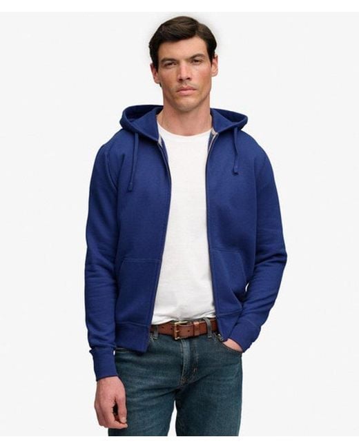 Superdry Blue & Co Essential Logo Zip Hoodie for men