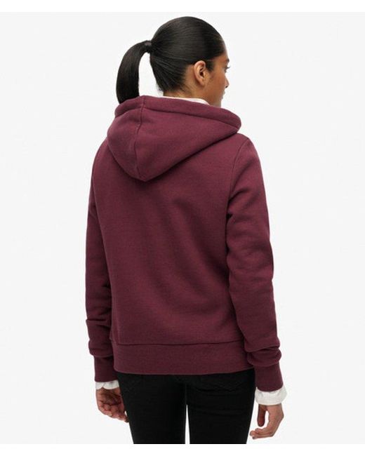 Superdry Red & Co Mfg Original Metallic Hoodie