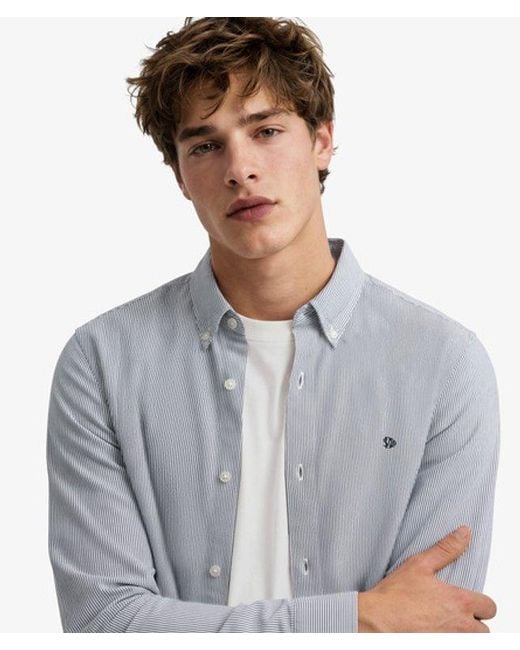 Superdry Gray & Co Classic Oxford Long Sleeve Shirt for men