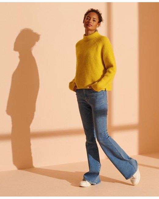 superdry yellow jumper