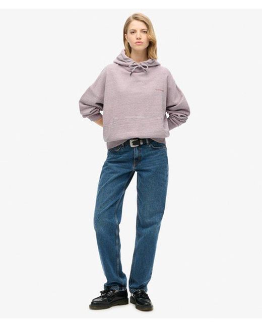 Superdry Gray & Co Ladies Essential Logo Overdyed Hoodie