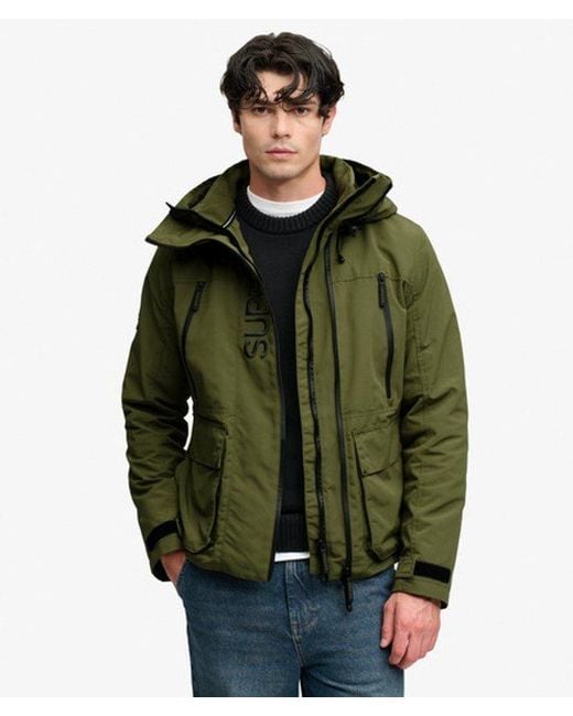 Superdry Green & Co Hooded Ultimate Embroidered Windbreaker Jacket for men