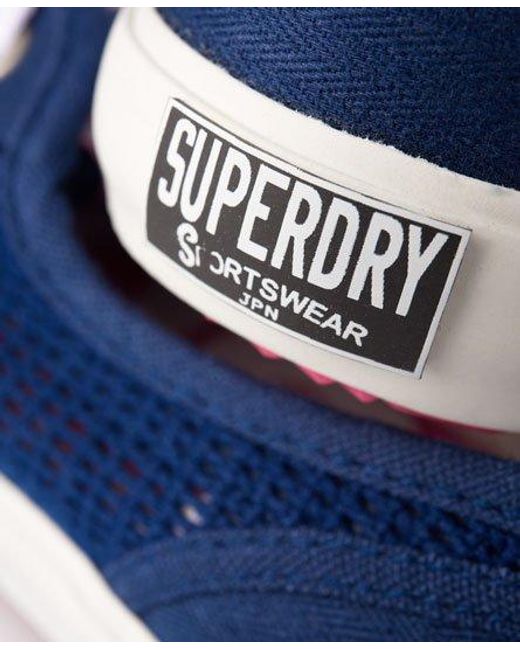 Superdry Blue Low Pro Trainers French Mesh