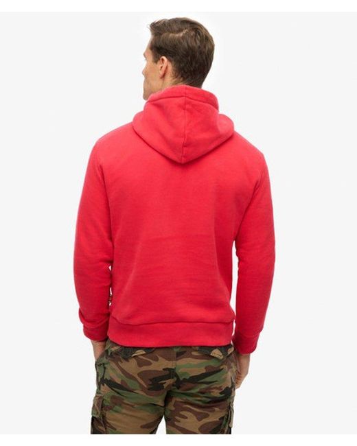 Superdry Red Standard Script Hoodie for men