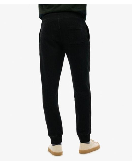 Superdry Black & Co Slim Fit Embroidered Logo Essential joggers for men
