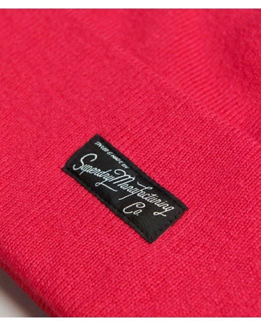 Superdry Red & Co Essential Logo Beanie