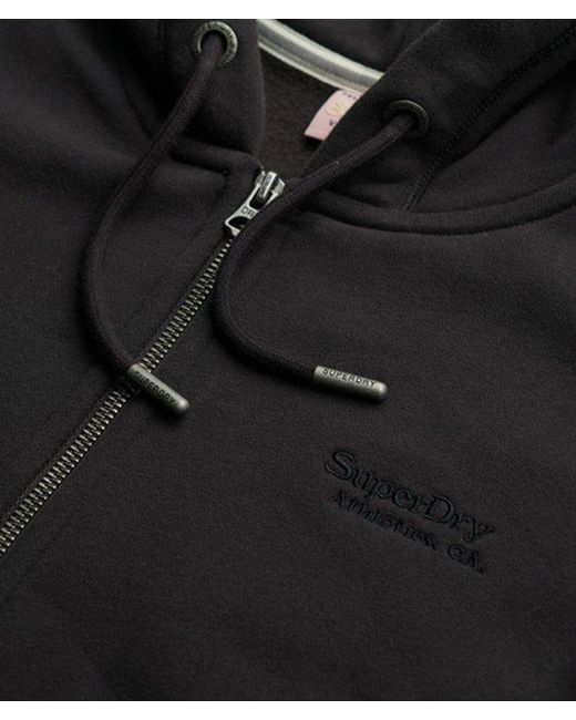 Superdry Black & Co Athletic Essentials Logo Zip Hoodie