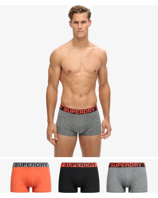 Superdry Triopak Slips in het White voor heren