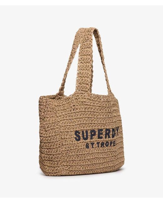 Superdry Natural & Co Crochet City Tote Bag