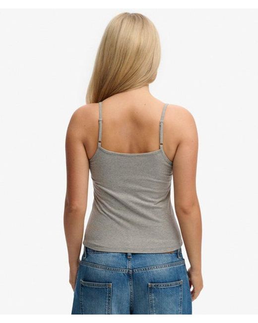 Superdry Gray & Co Athletic Essentials Gathered Cami Top