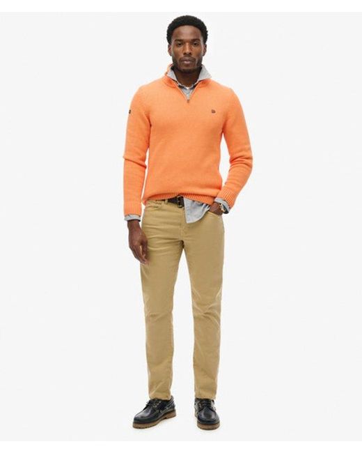 Superdry Orange & Co Cotton Half Zip Knit Jumper for men