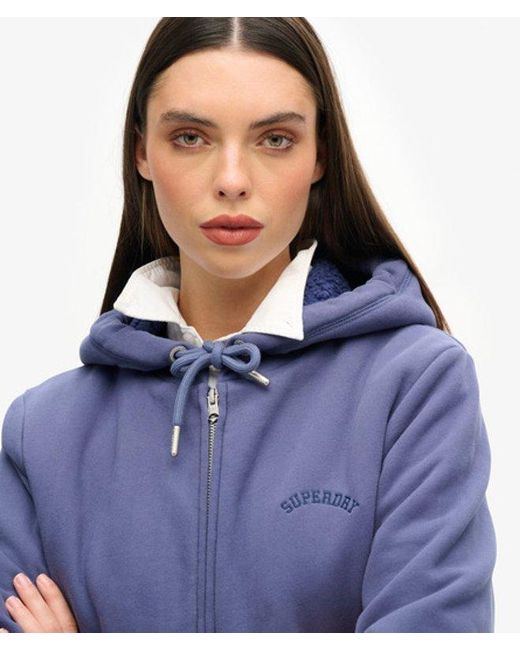 Superdry Blue & Co Borg Lined Zip Hoodie