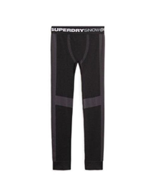 Superdry Black Sport Seamless Base Layer leggings for men