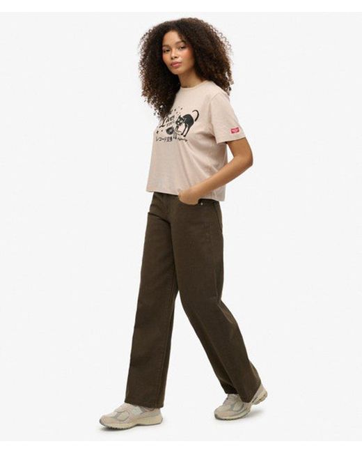 Superdry Natural & Co Mid Rise baggy Pants