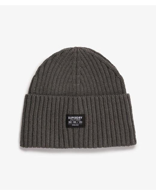 Superdry Gray & Co Workwear Knitted Beanie Hat