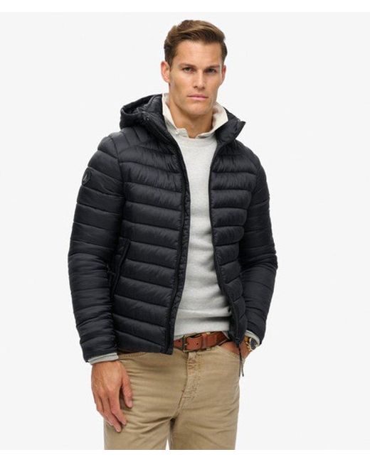 Superdry Blue & Co Fully Lined Hooded Fuji Sport Padded Jacket for men