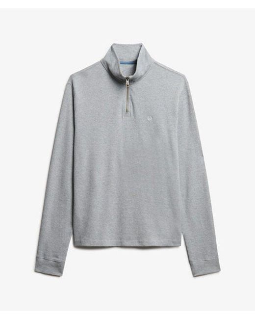 Superdry Gray & Co Ribbed Half Zip Jumper for men